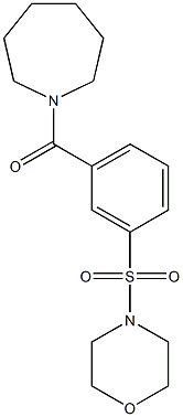 1-[3-(4-morpholinylsulfonyl)benzoyl]azepane,,结构式