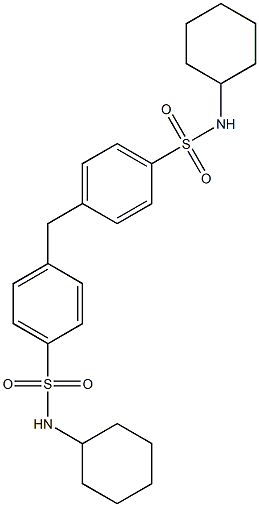 N-cyclohexyl-4-{4-[(cyclohexylamino)sulfonyl]benzyl}benzenesulfonamide Structure