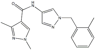 1,3-dimethyl-N-[1-(2-methylbenzyl)-1H-pyrazol-4-yl]-1H-pyrazole-4-carboxamide Structure