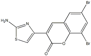 3-(2-amino-1,3-thiazol-4-yl)-6,8-dibromo-2H-chromen-2-one Structure