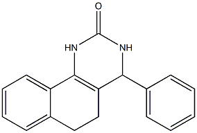 4-phenyl-3,4,5,6-tetrahydrobenzo[h]quinazolin-2(1H)-one,,结构式