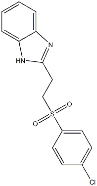 2-{2-[(4-chlorophenyl)sulfonyl]ethyl}-1H-benzimidazole,,结构式