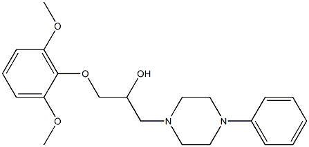 1-(2,6-dimethoxyphenoxy)-3-(4-phenylpiperazin-1-yl)propan-2-ol,,结构式