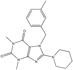 1,3-dimethyl-7-(3-methylbenzyl)-8-(1-piperidinyl)-3,7-dihydro-1H-purine-2,6-dione