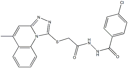 N'-(4-chlorobenzoyl)-2-[(5-methyl[1,2,4]triazolo[4,3-a]quinolin-1-yl)sulfanyl]acetohydrazide Structure