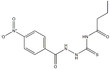 N-[(2-{4-nitrobenzoyl}hydrazino)carbothioyl]butanamide|