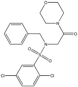 N-benzyl-2,5-dichloro-N-[2-(4-morpholinyl)-2-oxoethyl]benzenesulfonamide|