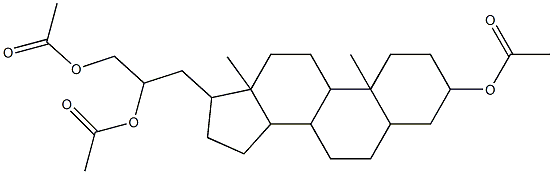 2-(acetyloxy)-1-{[3-(acetyloxy)-10,13-dimethylhexadecahydro-1H-cyclopenta[a]phenanthren-17-yl]methyl}ethyl acetate Struktur