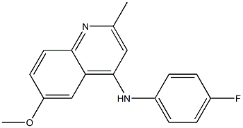 N-(4-fluorophenyl)-N-(6-methoxy-2-methyl-4-quinolinyl)amine Struktur