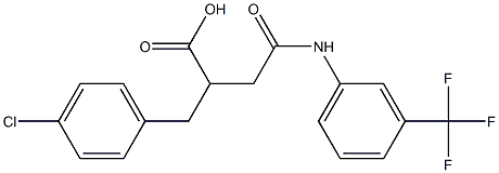 2-(4-chlorobenzyl)-4-oxo-4-[3-(trifluoromethyl)anilino]butanoic acid,,结构式
