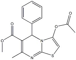  methyl 3-(acetyloxy)-7-methyl-5-phenyl-5H-[1,3]thiazolo[3,2-a]pyrimidine-6-carboxylate