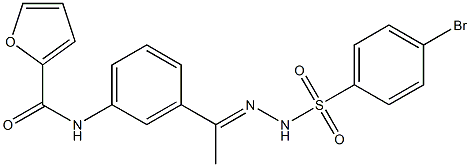 N-(3-{N-[(4-bromophenyl)sulfonyl]ethanehydrazonoyl}phenyl)-2-furamide