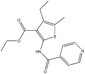 ethyl 4-ethyl-2-(isonicotinoylamino)-5-methyl-3-thiophenecarboxylate|