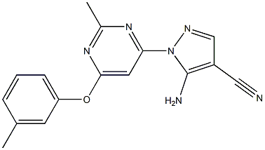 5-amino-1-[2-methyl-6-(3-methylphenoxy)-4-pyrimidinyl]-1H-pyrazole-4-carbonitrile