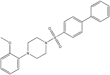 1-([1,1'-biphenyl]-4-ylsulfonyl)-4-(2-methoxyphenyl)piperazine Structure