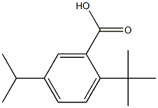 2-tert-butyl-5-isopropylbenzoic acid 化学構造式
