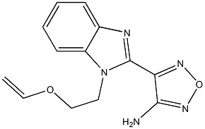 4-{1-[2-(vinyloxy)ethyl]-1H-benzimidazol-2-yl}-1,2,5-oxadiazol-3-amine 化学構造式