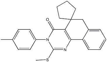  3-(4-methylphenyl)-2-(methylsulfanyl)-5,6-dihydrospiro(benzo[h]quinazoline-5,1'-cyclopentane)-4(3H)-one