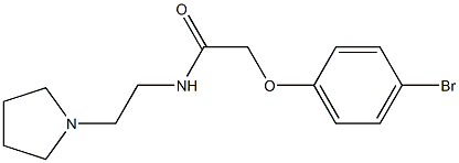 2-(4-bromophenoxy)-N-[2-(1-pyrrolidinyl)ethyl]acetamide Structure