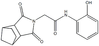 2-(3,5-dioxo-4-azatricyclo[5.2.1.0~2,6~]dec-4-yl)-N-(2-hydroxyphenyl)acetamide,,结构式