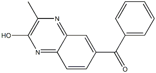 (2-hydroxy-3-methyl-6-quinoxalinyl)(phenyl)methanone Struktur