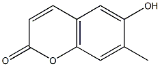 6-hydroxy-7-methyl-2H-chromen-2-one,,结构式