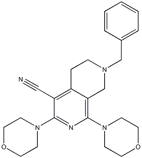  7-benzyl-1,3-di(4-morpholinyl)-5,6,7,8-tetrahydro[2,7]naphthyridine-4-carbonitrile