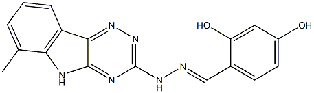 2,4-dihydroxybenzaldehyde (6-methyl-5H-[1,2,4]triazino[5,6-b]indol-3-yl)hydrazone