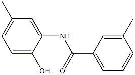 N-(2-hydroxy-5-methylphenyl)-3-methylbenzamide,,结构式