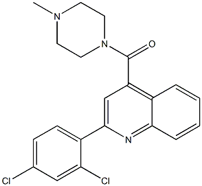 2-(2,4-dichlorophenyl)-4-[(4-methyl-1-piperazinyl)carbonyl]quinoline 化学構造式