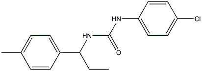 N-(4-chlorophenyl)-N'-[1-(4-methylphenyl)propyl]urea Struktur