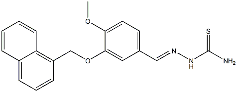 4-methoxy-3-(1-naphthylmethoxy)benzaldehyde thiosemicarbazone Struktur