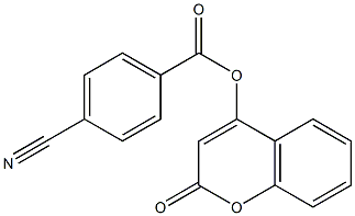 2-oxo-2H-chromen-4-yl 4-cyanobenzoate Structure