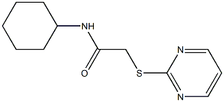 N-cyclohexyl-2-(2-pyrimidinylsulfanyl)acetamide Struktur