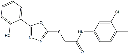  N-(3-chloro-4-methylphenyl)-2-{[5-(2-hydroxyphenyl)-1,3,4-oxadiazol-2-yl]sulfanyl}acetamide