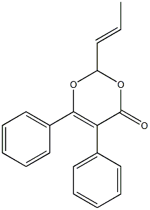 5,6-diphenyl-2-(1-propenyl)-4H-1,3-dioxin-4-one 结构式