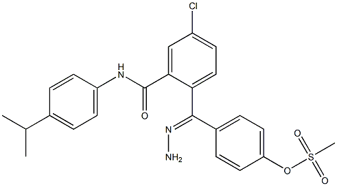 4-{4-chloro[(4-isopropylanilino)carbonyl]benzohydrazonoyl}phenyl methanesulfonate Structure