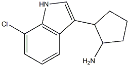 2-(7-chloro-1H-indol-3-yl)cyclopentanamine 结构式