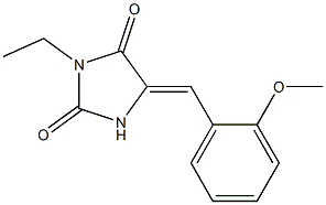 3-ethyl-5-(2-methoxybenzylidene)-2,4-imidazolidinedione Structure