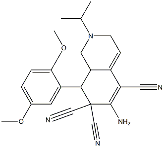 6-amino-8-(2,5-dimethoxyphenyl)-2-isopropyl-2,3,8,8a-tetrahydro-5,7,7(1H)-isoquinolinetricarbonitrile|