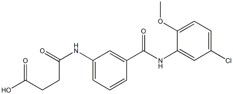 4-{3-[(5-chloro-2-methoxyanilino)carbonyl]anilino}-4-oxobutanoic acid,,结构式