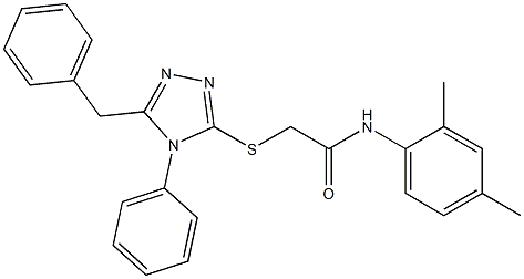 2-[(5-benzyl-4-phenyl-4H-1,2,4-triazol-3-yl)sulfanyl]-N-(2,4-dimethylphenyl)acetamide Structure