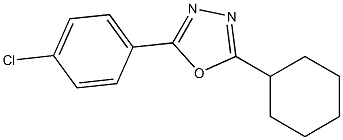 2-(4-chlorophenyl)-5-cyclohexyl-1,3,4-oxadiazole,,结构式