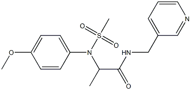 2-[4-methoxy(methylsulfonyl)anilino]-N-(3-pyridinylmethyl)propanamide Structure