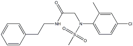 2-[4-chloro-2-methyl(methylsulfonyl)anilino]-N-(2-phenylethyl)acetamide