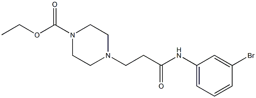 ethyl 4-[3-(3-bromoanilino)-3-oxopropyl]-1-piperazinecarboxylate Structure