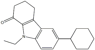 6-cyclohexyl-9-ethyl-2,3,4,9-tetrahydro-1H-carbazol-1-one Structure