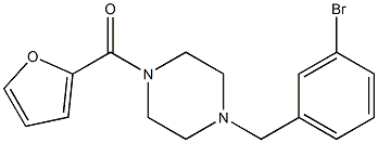 1-(3-bromobenzyl)-4-(2-furoyl)piperazine,,结构式