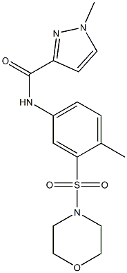 1-methyl-N-[4-methyl-3-(4-morpholinylsulfonyl)phenyl]-1H-pyrazole-3-carboxamide