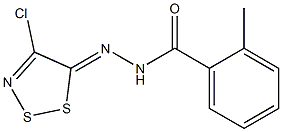 N'-(4-chloro-5H-1,2,3-dithiazol-5-ylidene)-2-methylbenzohydrazide Struktur